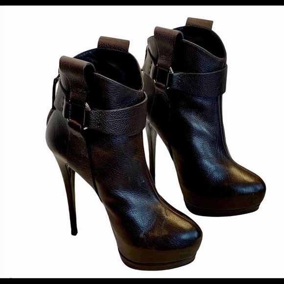 NWOB Giuseppe Zanotti brown leather platform boot - Picture 2 of 9